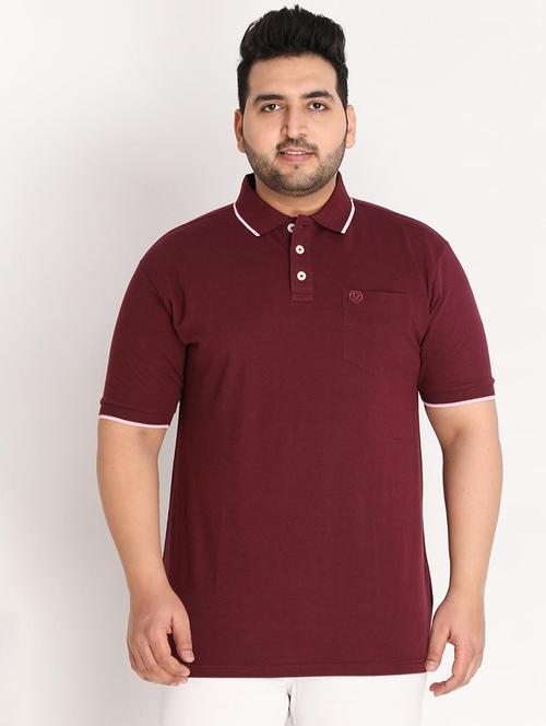 maroon cotton t-shirt - 20750688 - Very Small Image - 1