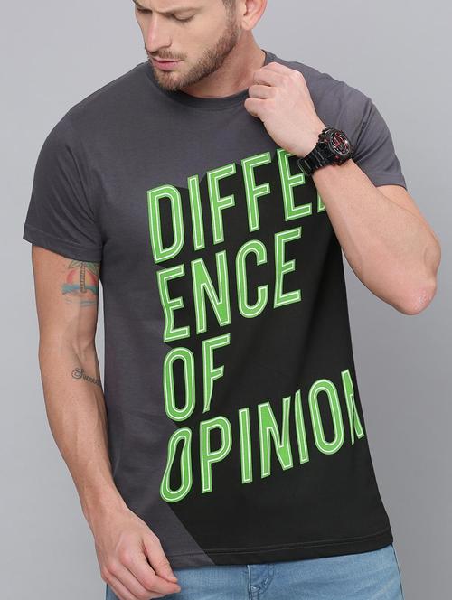 grey cotton printed t-shirt - 20750709 - Very Small Image - 1