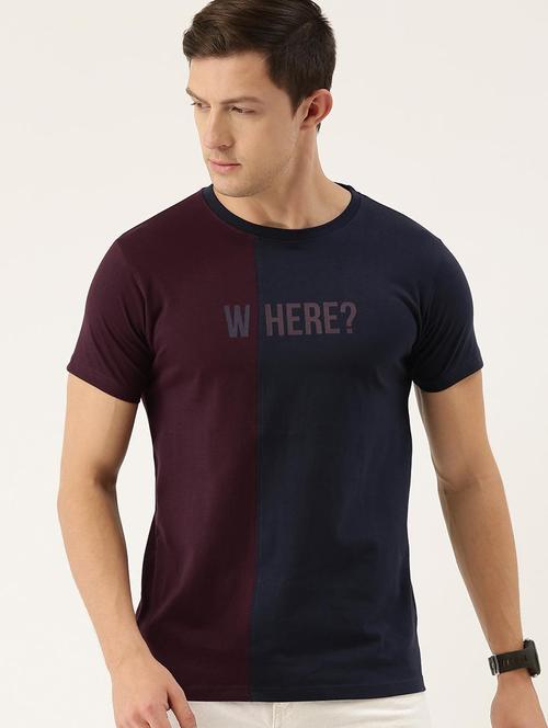 maroon cotton t-shirt - 20750766 - Very Small Image - 1