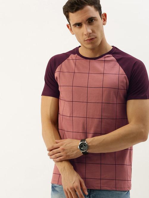 round neck checkered t-shirt - 20750843 - Very Small Image - 1