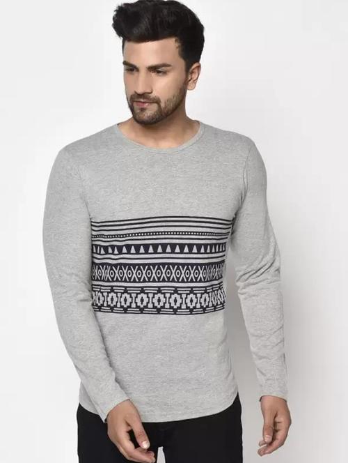 men front print cotton t-shirt - 20750881 - Very Small Image - 1