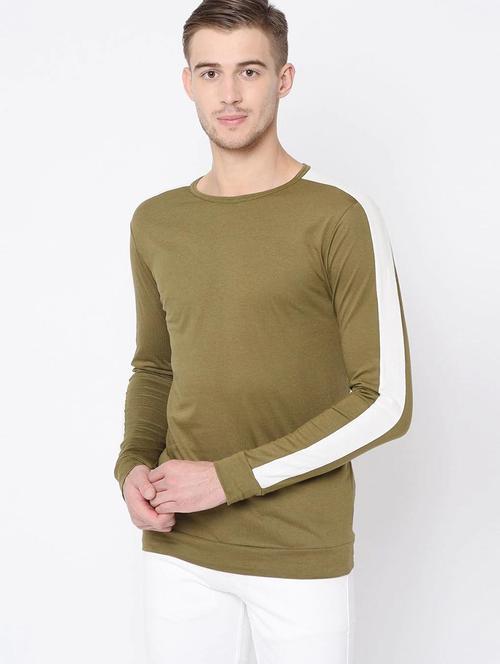 round neck color blocked t-shirt - 20750884 - Very Small Image - 1