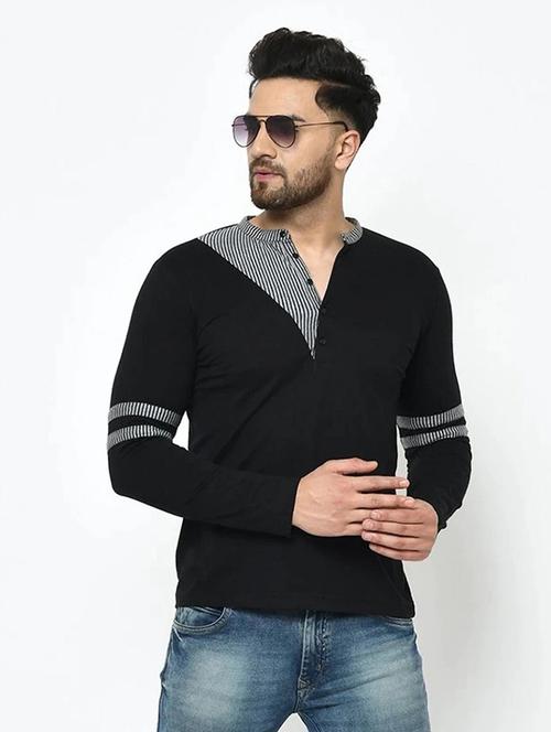 round neck color blocked t-shirt - 20750887 - Very Small Image - 1
