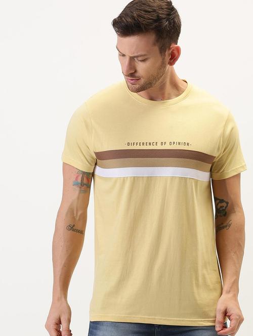 beige cotton plain tshirt - 20750957 - Very Small Image - 1