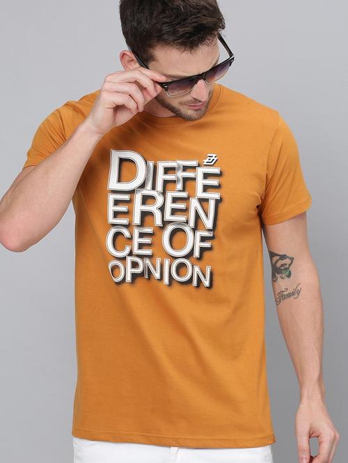 brown cotton t-shirt - 20750984 - Very Small Image - 1