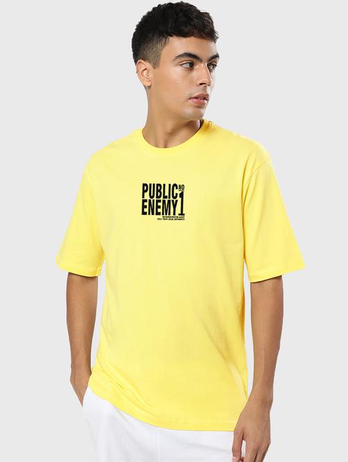 yellow cotton printed t-shirt - 20751013 - Very Small Image - 1