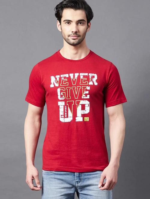 red cotton blend t-shirt - 20751084 - Very Small Image - 1