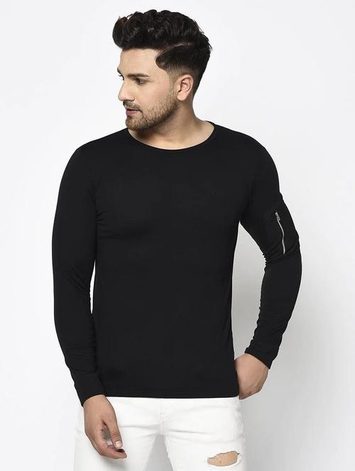 men solid long sleeves t-shirt - 20751121 - Very Small Image - 1