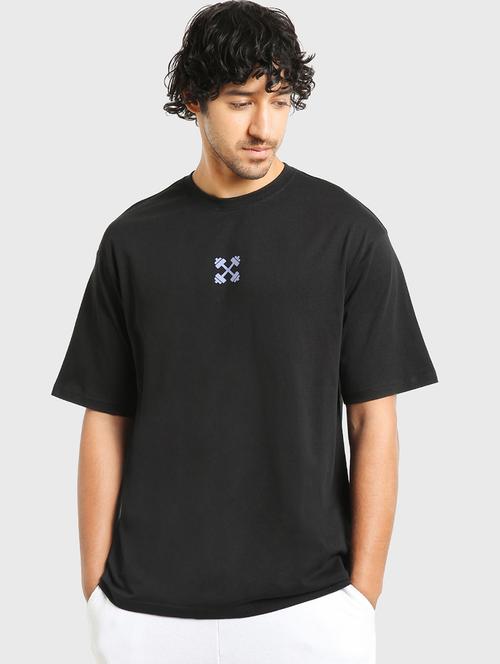 black cotton printed t-shirt - 20751129 - Very Small Image - 1