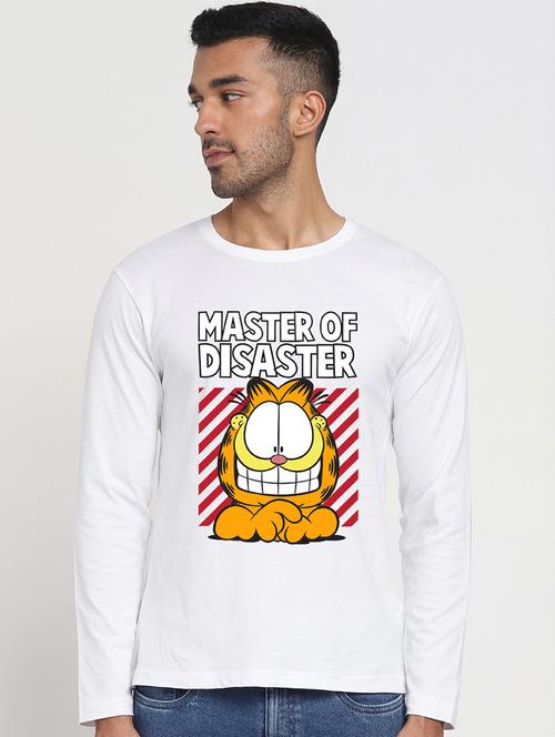 white cotton printed t-shirt - 20751196 - Very Small Image - 1