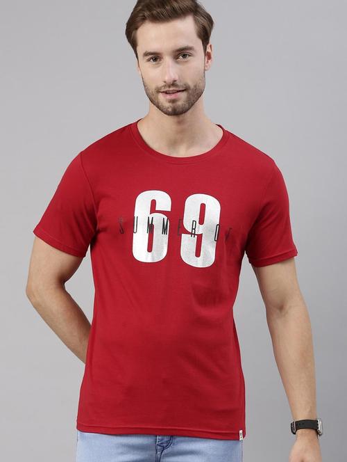 red cotton t-shirt - 20751229 - Very Small Image - 1