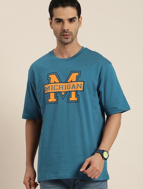 blue cotton printed t-shirt - 20751336 - Very Small Image - 1