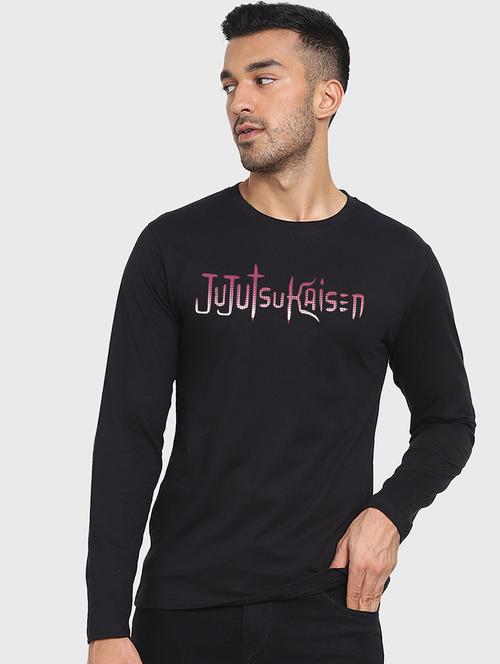 black cotton printed t-shirt - 20751398 - Very Small Image - 1
