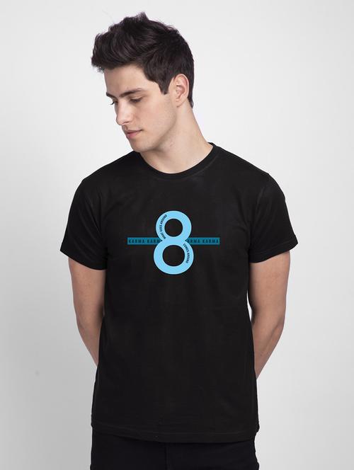black cotton printed t-shirt - 20751406 - Very Small Image - 1