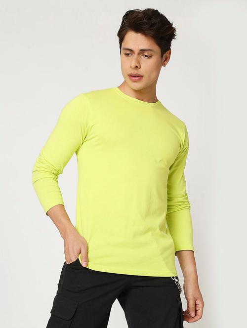 yellow cotton plain t-shirt - 20751413 - Very Small Image - 1