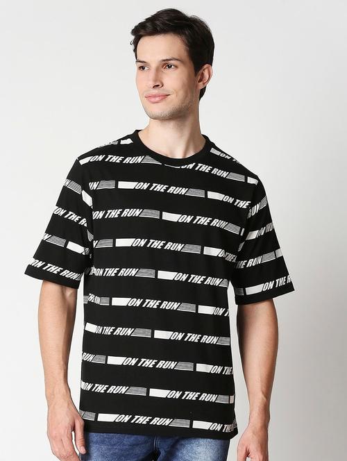 black cotton printed t-shirt - 20751438 - Very Small Image - 1