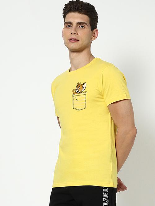yellow cotton plain tshirt - 20751462 - Very Small Image - 1