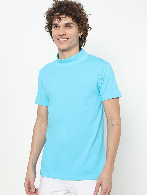 turquoise cotton plain tshirt - 20751743 - Very Small Image - 1
