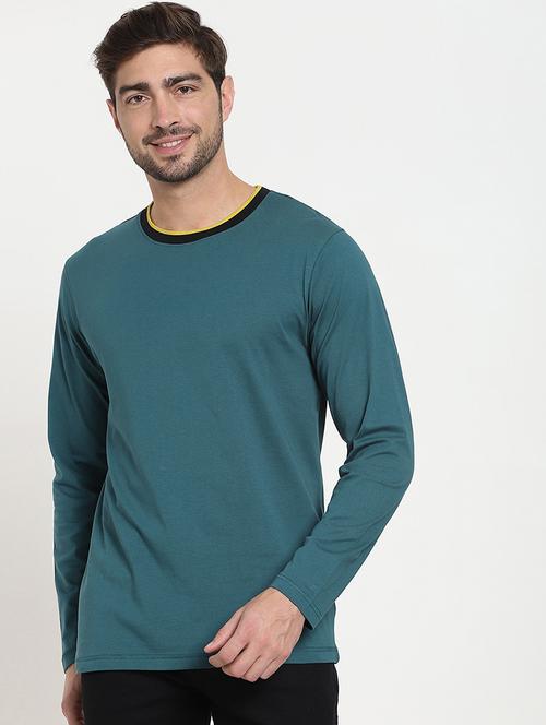 tealcotton plain t-shirt - 20751759 - Very Small Image - 1