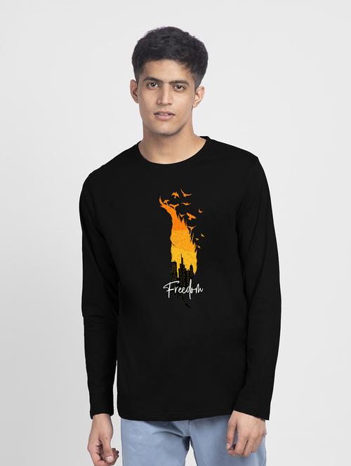 black cotton printed t-shirt - 20751853 - Very Small Image - 1