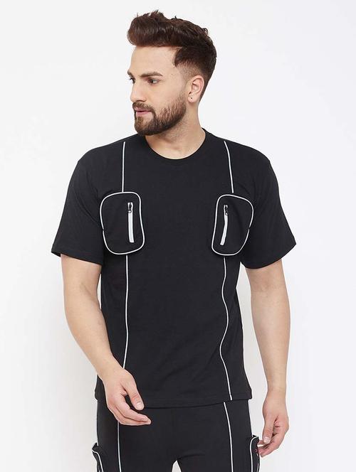 black cotton printed t-shirt - 20752024 - Very Small Image - 1