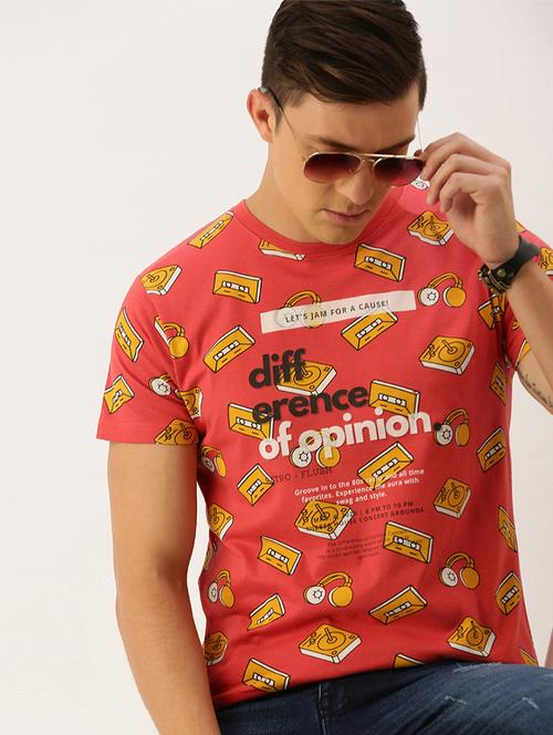 round neck chest printed t-shirt - 20752137 - Very Small Image - 1