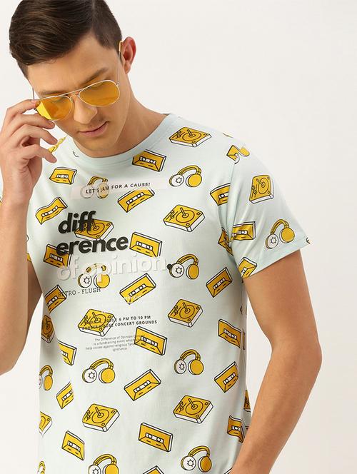 white cotton printed t-shirt - 20752140 - Very Small Image - 1
