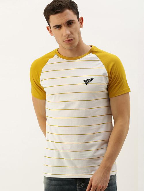 off-white cotton striped t-shirt - 20752170 - Very Small Image - 1