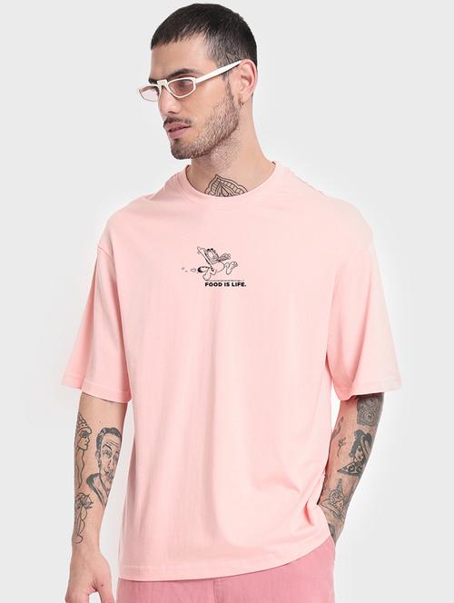 pink cotton printed t-shirt - 20752215 - Very Small Image - 1