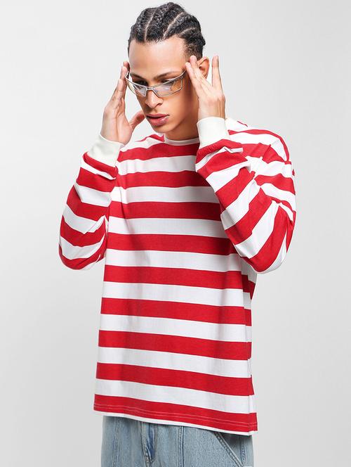 striped crew-neck t-shirt - 20752250 - Very Small Image - 1