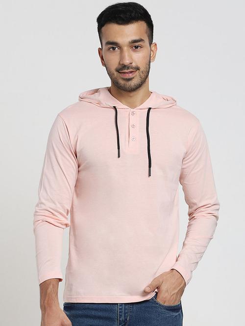 hooded neck solid t-shirt - 20752557 - Very Small Image - 1