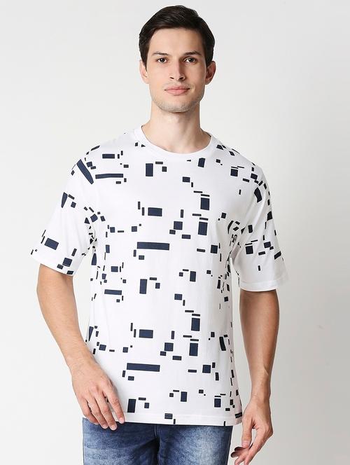 white cotton printed t-shirt - 20752580 - Very Small Image - 1