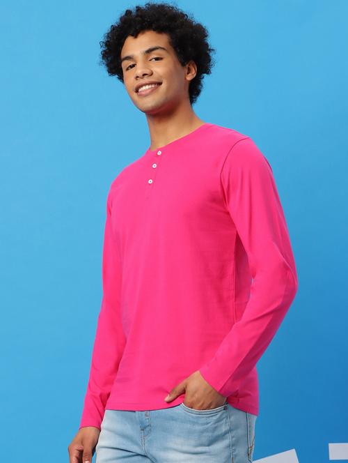 pink cotton plain tshirt - 20752643 - Very Small Image - 1