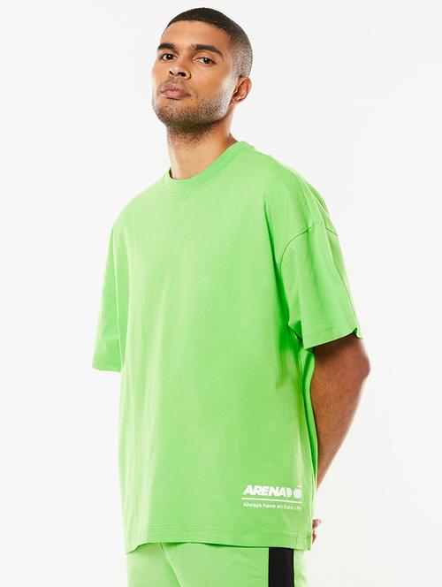 neon green cotton typography t-shirt - 20752707 - Very Small Image - 1