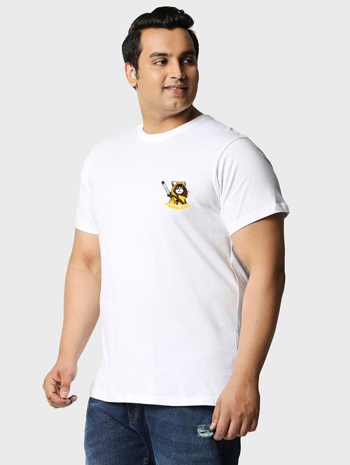 white cotton printed t-shirt - 20752736 - Very Small Image - 1
