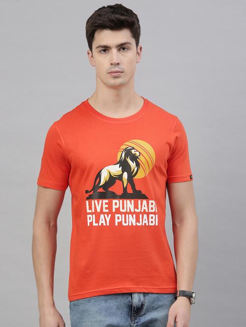 orange cotton printed t-shirt - 20753040 - Very Small Image - 1