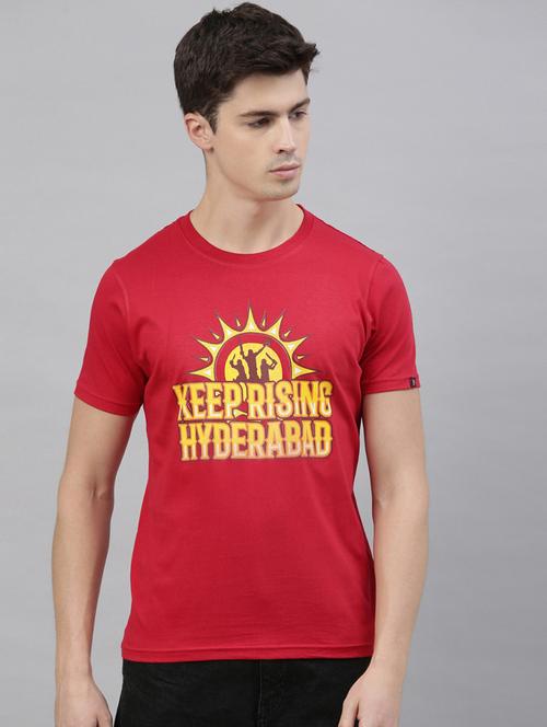 red cotton printed t-shirt - 20753086 - Very Small Image - 1
