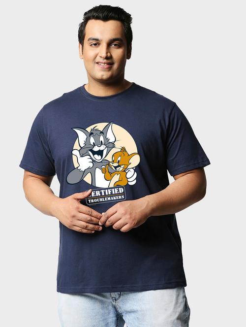 navy blue cotton t-shirt - 20753131 - Very Small Image - 1