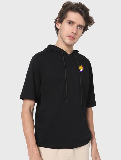 black cotton printed t-shirt - 20753222 - Very Small Image - 1