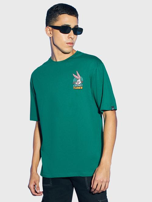 green cotton printed t-shirt - 20753544 - Very Small Image - 1