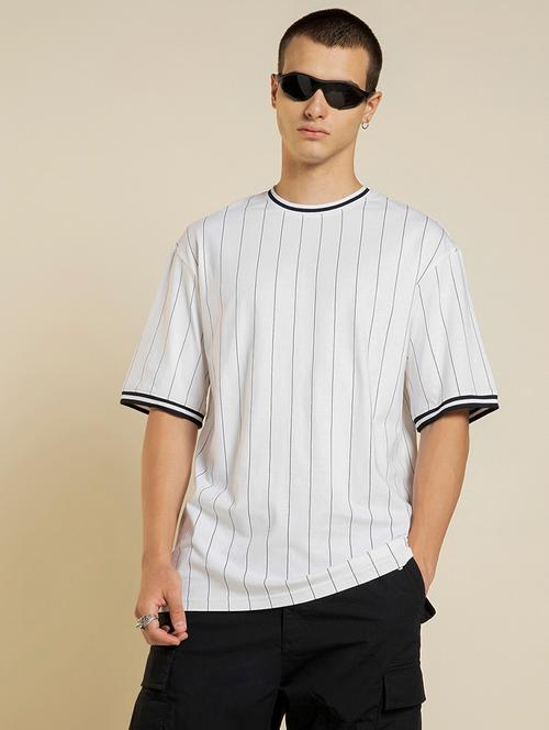 white cotton striped t-shirt - 20753699 - Very Small Image - 1