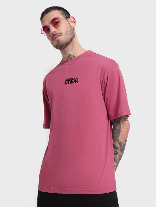 pink cotton printed t-shirt - 20753876 - Very Small Image - 1