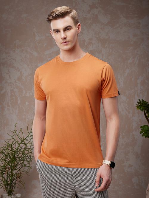 orange cotton plain tshirt - 20753939 - Very Small Image - 1