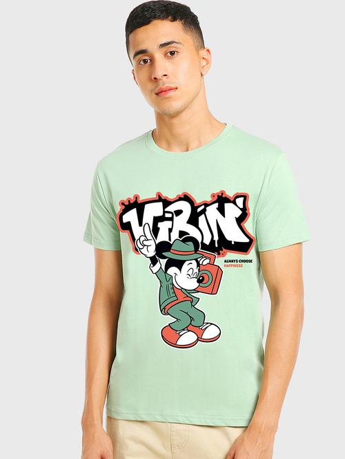round neck chest printed t-shirt - 20753970 - Very Small Image - 1