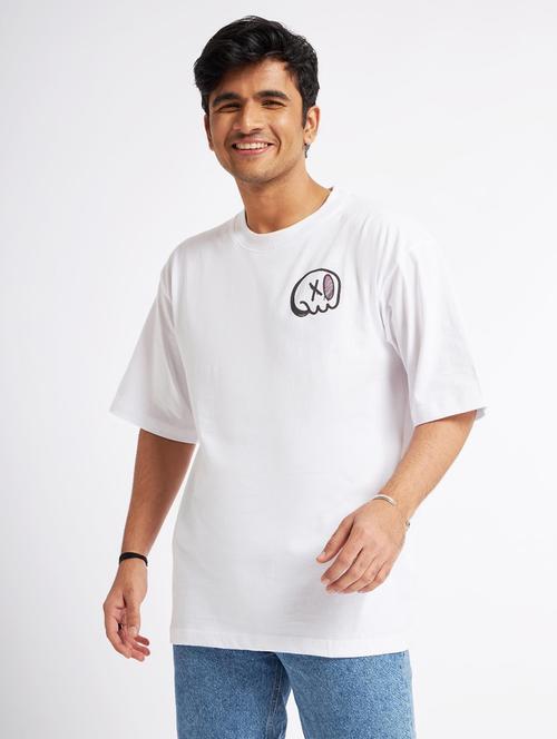 round neck back printed t-shirt - 20754076 - Very Small Image - 1