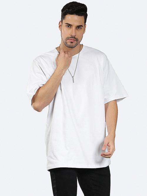 white cotton plain tshirt - 20754125 - Very Small Image - 1
