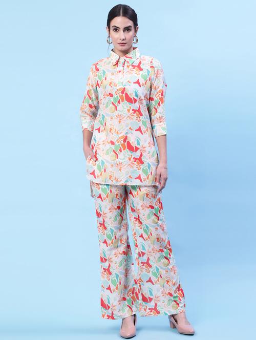 women printed shirt and trouser co-ord set - 20755071 - Very Small Image - 1