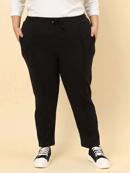 plus size women solid track pant - 20755149 - Very Small Image - 1