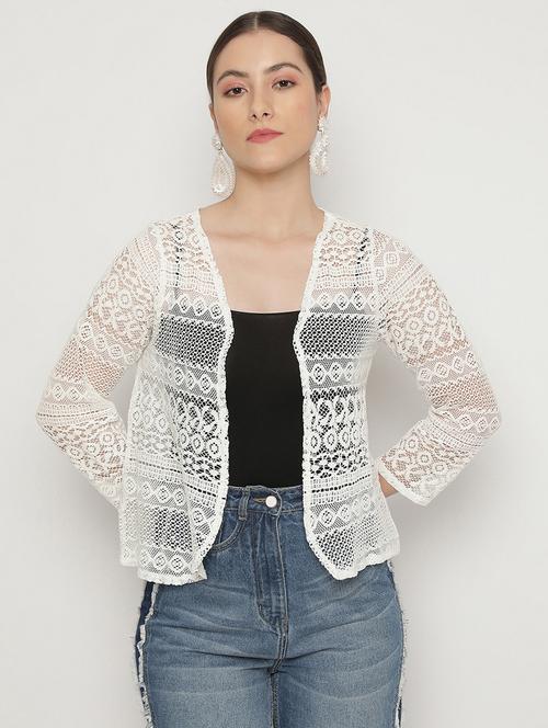 white cotton shrug - 20755184 - Very Small Image - 1