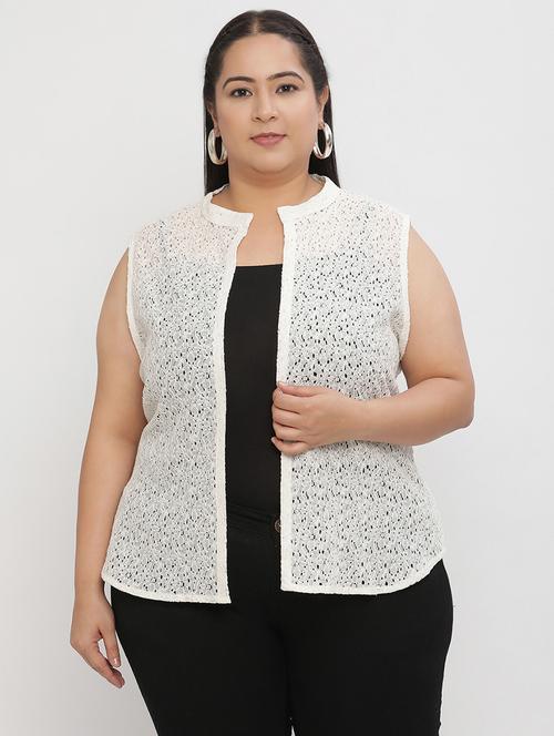 white lace shrug - 20755190 - Very Small Image - 1